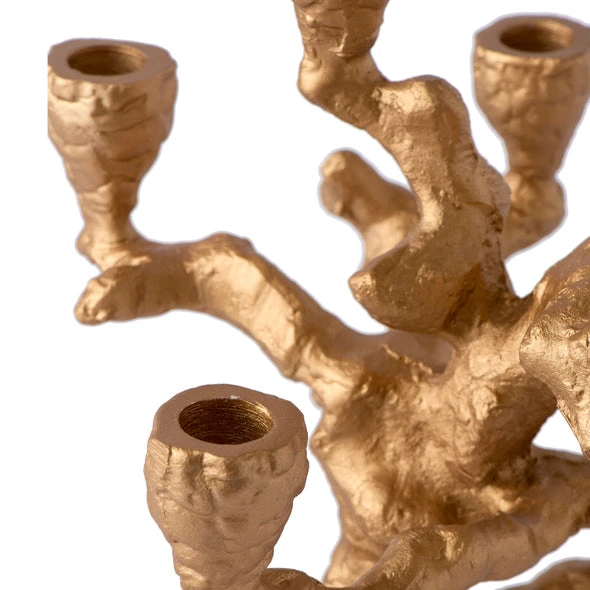 Gold Apple Tree Candle Holder - S 6 Gold Apple Tree Candle Holder - S - Image 4