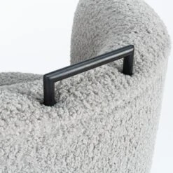 Gunter Swivel Chair In Grey Boucle Matte Black -Furniture & Decoration Shop GunterSwivelChairInGreyBoucleMatteBlack.04