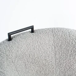 Gunter Swivel Chair In Grey Boucle Matte Black -Furniture & Decoration Shop GunterSwivelChairInGreyBoucleMatteBlack.06