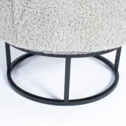 Gunter Swivel Chair In Grey Boucle Matte Black -Furniture & Decoration Shop GunterSwivelChairInGreyBoucleMatteBlack.08