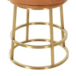 Rosita Swivel Counter Stool In Tobacco Leather -Furniture & Decoration Shop GunterSwivelCounterStoolinTobaccoLeather.03