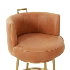 Rosita Swivel Counter Stool In Tobacco Leather -Furniture & Decoration Shop GunterSwivelCounterStoolinTobaccoLeather.04