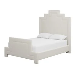 Custom Hannah Bed -Furniture & Decoration Shop HannahBedinClaudethBeigeWoven.02