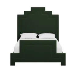 Custom Hannah Bed -Furniture & Decoration Shop HannahBedinEvelynEmeraldVelvet.01