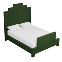 Custom Hannah Bed -Furniture & Decoration Shop HannahBedinEvelynEmeraldVelvet.03