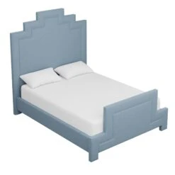 Custom Hannah Bed -Furniture & Decoration Shop HannahBedinFoleyBlueWoven.03