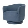 Helene Swivel Chair In Blue Tweed -Furniture & Decoration Shop HeleneSwivelChair BlueTweed.01