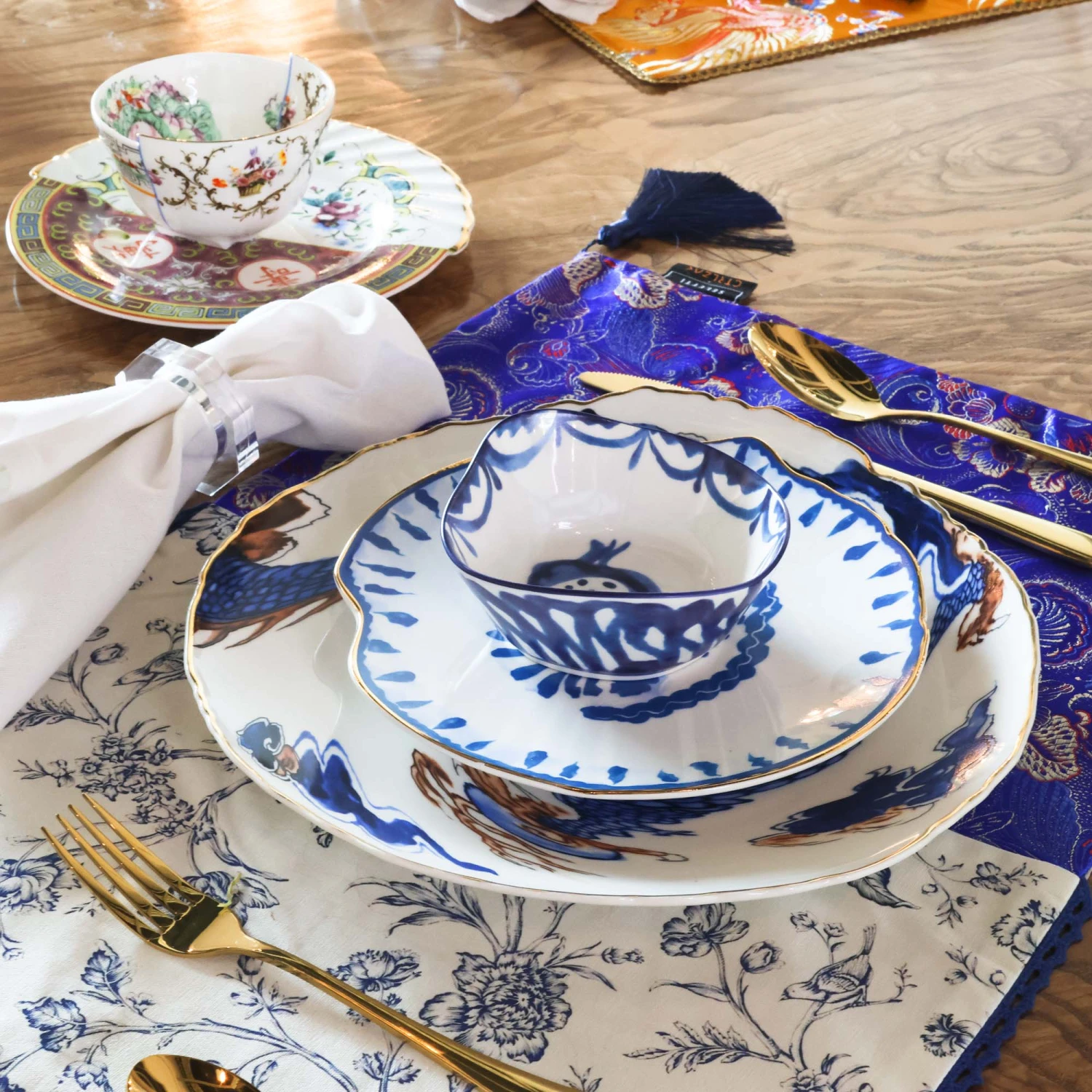 Imari Dragon Dinner Plate By Seletti 4 Imari Dragon Dinner Plate By Seletti - Image 2