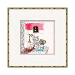 Interiors Print Series - Pink Living Room