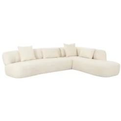 Iris Sectional In Ivory Tweed -Furniture & Decoration Shop IrisSectionalinIvoryTweed.02 2