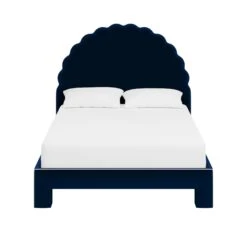 Custom Juliet Bed -Furniture & Decoration Shop JulietBedinAdelaNavyVelvet.01