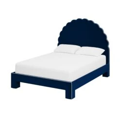 Custom Juliet Bed -Furniture & Decoration Shop JulietBedinAdelaNavyVelvet.02