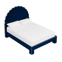 Custom Juliet Bed -Furniture & Decoration Shop JulietBedinAdelaNavyVelvet.03