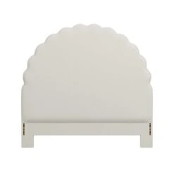 Custom Juliet Headboard -Furniture & Decoration Shop JulietHeadboardinDaliIvoryVelvet.01