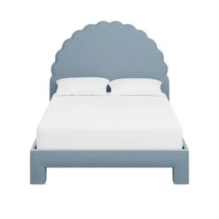 Custom Juliet Bed -Furniture & Decoration Shop JulietteBedinFoleyBlueWoven.01