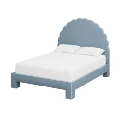 Custom Juliet Bed -Furniture & Decoration Shop JulietteBedinFoleyBlueWoven.02