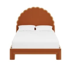 Custom Juliet Bed -Furniture & Decoration Shop JulietteBedinNicholasCamelVelvet.01