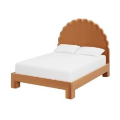 Custom Juliet Bed -Furniture & Decoration Shop JulietteBedinNicholasCamelVelvet.02