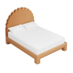 Custom Juliet Bed -Furniture & Decoration Shop JulietteBedinNicholasCamelVelvet.03