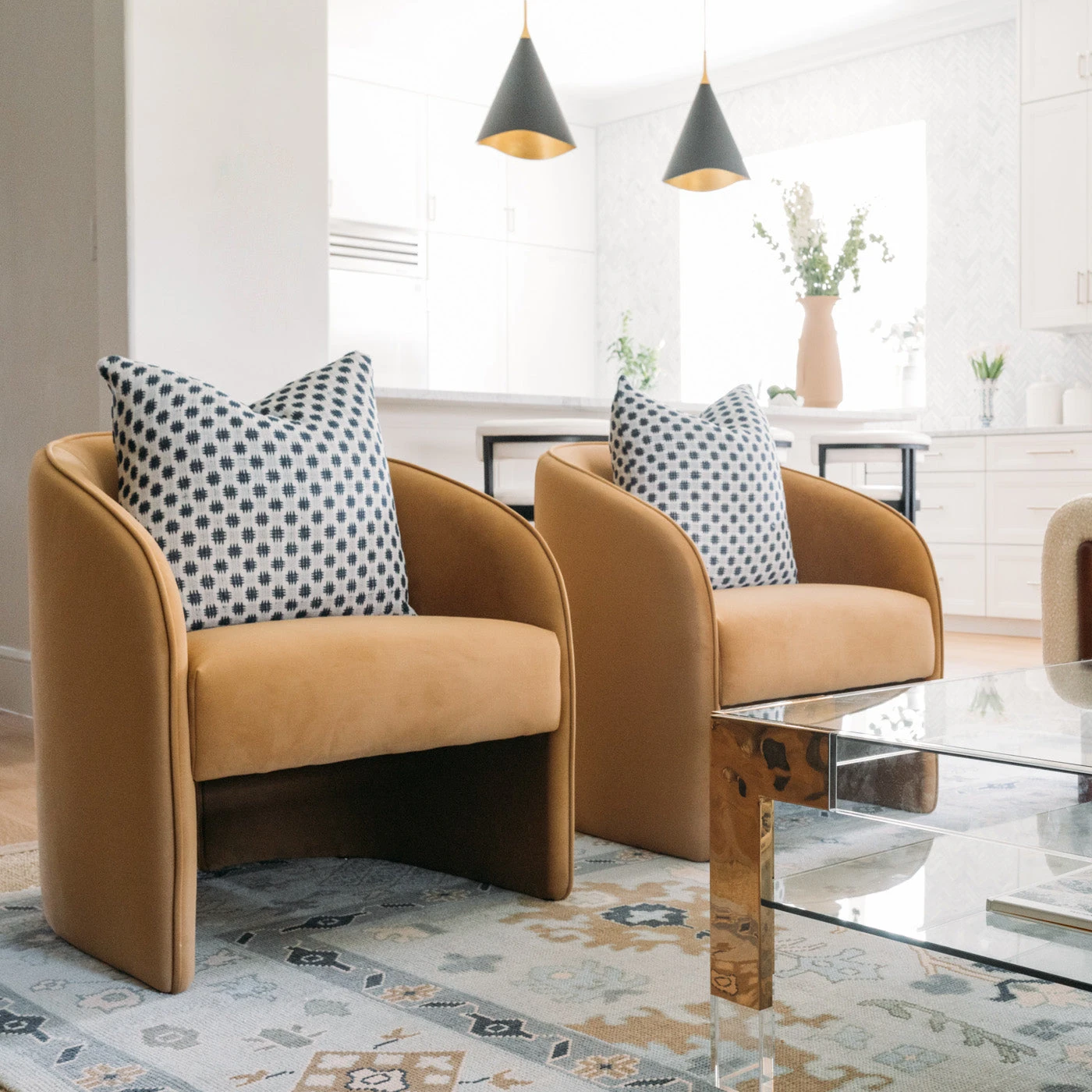 Knox Chair In Caramel Velvet 4 Knox Chair In Caramel Velvet - Image 2