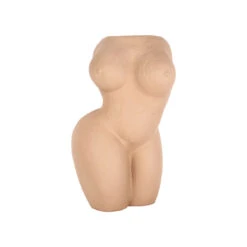 Lady Polyresin Pot - Sand Brown