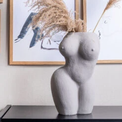 Lady Polyresin Pot - Warm Grey -Furniture & Decoration Shop LadyPolyresinPot WarmGrey.06