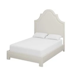 Custom Landry Bed -Furniture & Decoration Shop LandryBedinDaliIvoryVelvet.02 4491aaea f280 48bd 96e1 cb845e9b655a