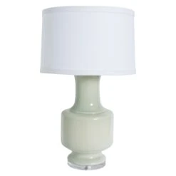 Lollie Lamp In Celadon Crackle