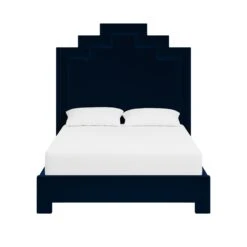 Custom MH Bed -Furniture & Decoration Shop MHBedinAdelaNavyVelvet.01