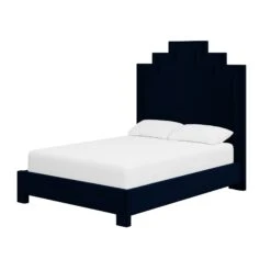 Custom MH Bed -Furniture & Decoration Shop MHBedinAdelaNavyVelvet.02
