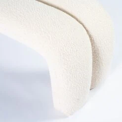 Maxwell Bench In Ivory Boucle -Furniture & Decoration Shop MaxwellBenchInIvoryBoucle.03
