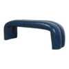 Maxwell Bench In Blue Leather -Furniture & Decoration Shop MaxwellBenchinBlueLeather.02