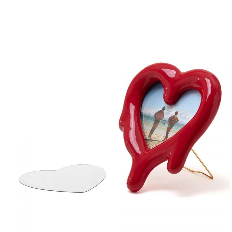 Melted Heart Mirror Frame - Red By Seletti 3 Melted Heart Mirror Frame - Red By Seletti