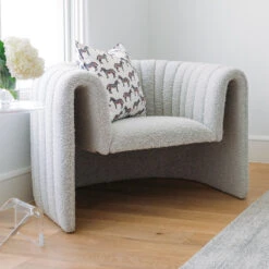 Miles Chair In Grey Boucle 13 Miles Chair In Grey Boucle -Furniture & Decoration Shop MilesChair.09