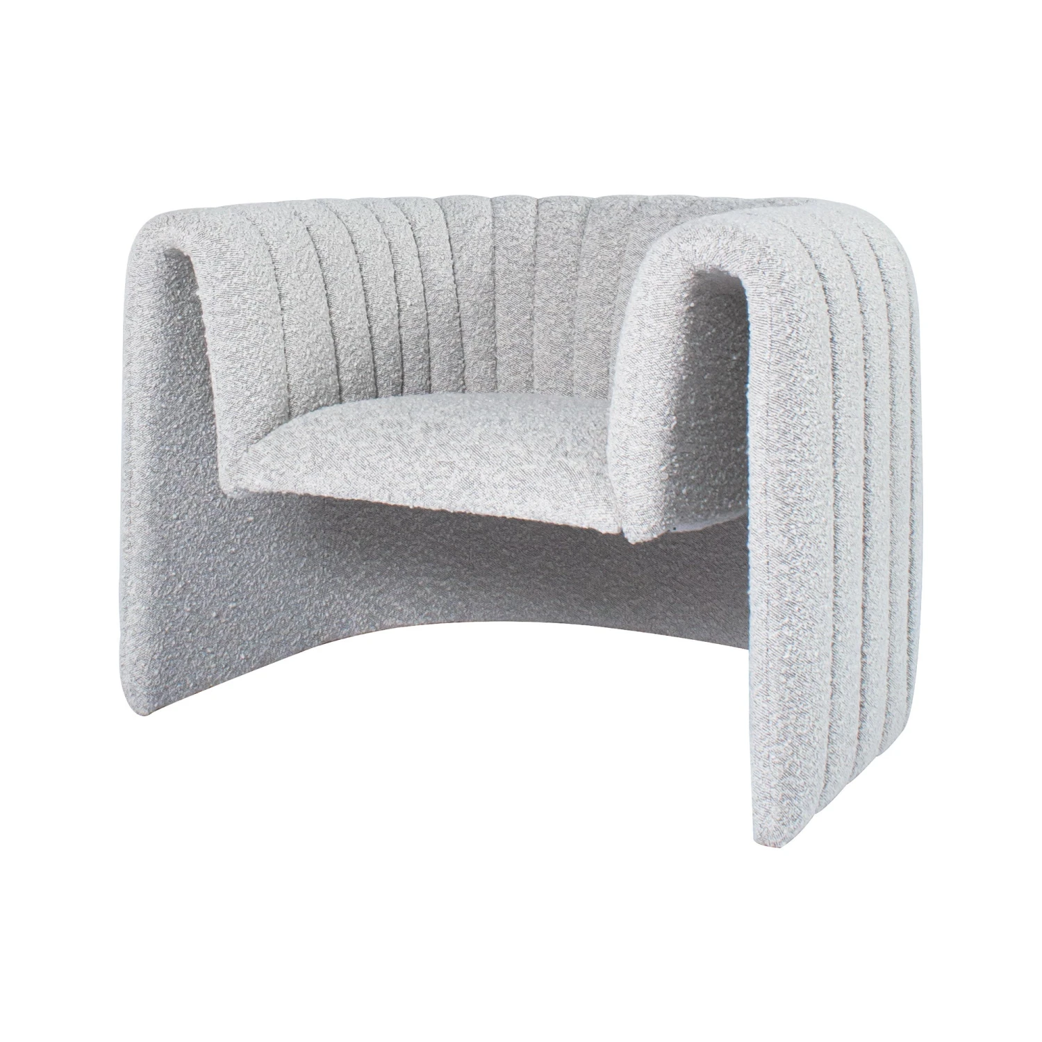 Miles Chair In Grey Boucle 3 Miles Chair In Grey Boucle