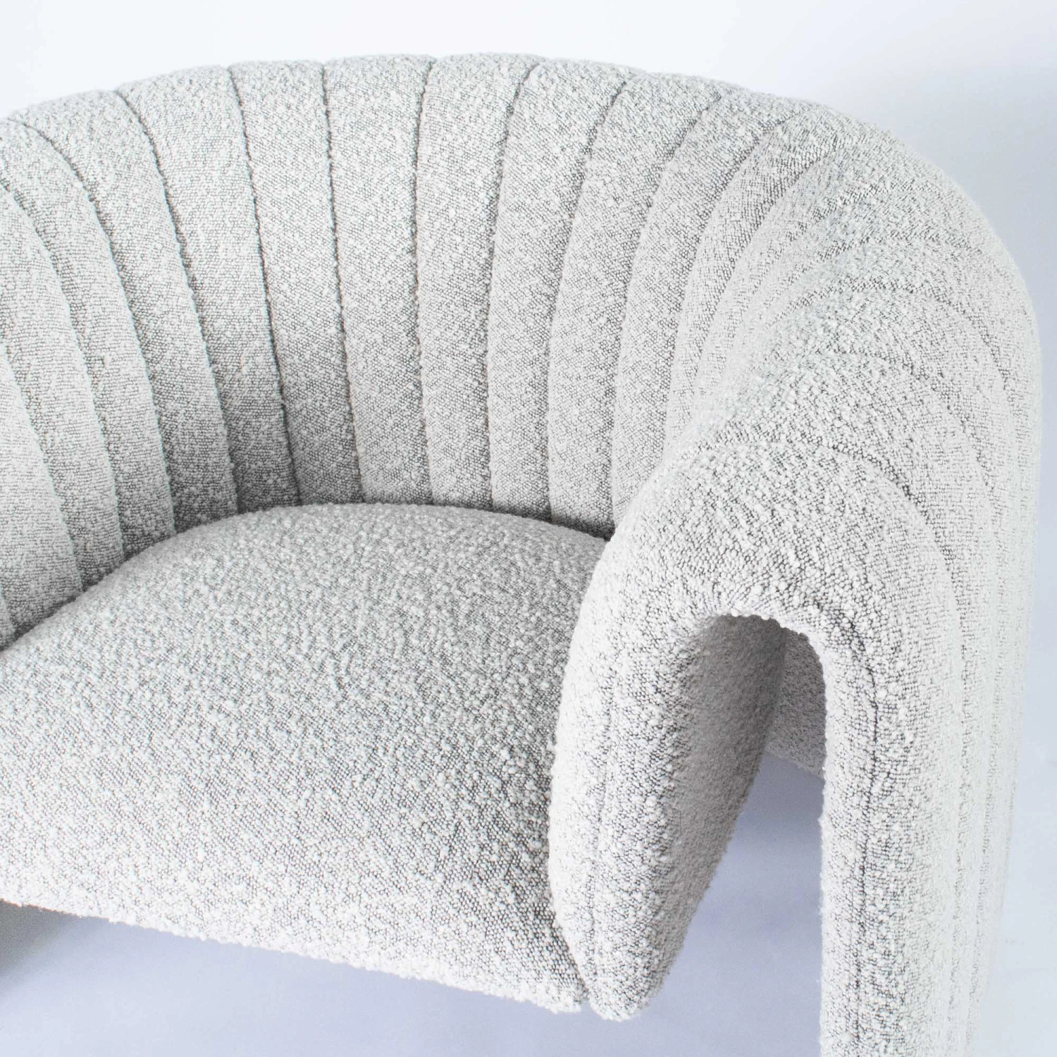 Miles Chair In Grey Boucle 10 Miles Chair In Grey Boucle - Image 8