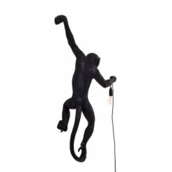 Monkey Lamp - Hanging Black By Seletti (Left) -Furniture & Decoration Shop MonkeyLamp HangingBlackBySeletti.03