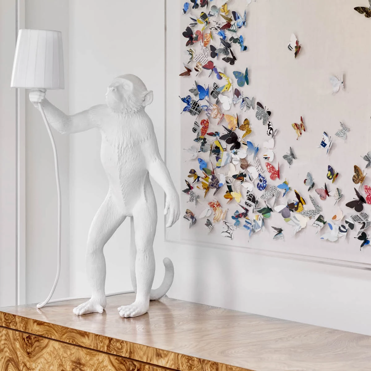 Monkey Lamp - Standing White By Seletti 4 Monkey Lamp - Standing White By Seletti - Image 2