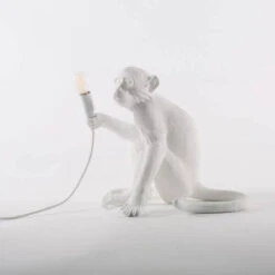 Monkey Lamp - Sitting White By Seletti -Furniture & Decoration Shop Monkey 20Lamp 20 20Sitting 20White 20By 20Seletti.03