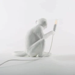 Monkey Lamp - Sitting White By Seletti -Furniture & Decoration Shop Monkey 20Lamp 20 20Sitting 20White 20By 20Seletti.04