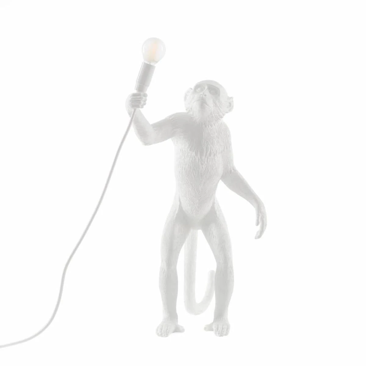 Monkey Lamp - Standing White By Seletti 3 Monkey Lamp - Standing White By Seletti