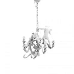 Monkey Lamp - Chandelier White By Seletti -Furniture & Decoration Shop Monkey chandelier bianco spento 4 1