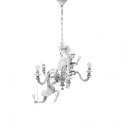 Monkey Lamp - Chandelier White By Seletti -Furniture & Decoration Shop Monkey chandelier bianco spento 5 1