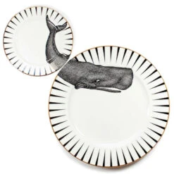 Monochrome Plate Set - Whale Of A Time