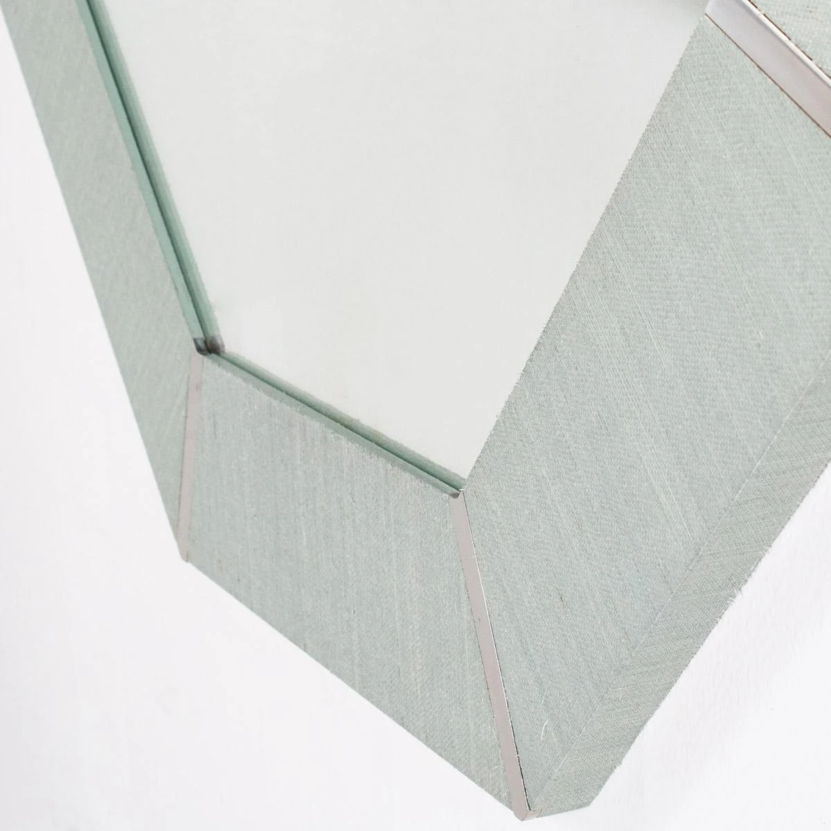 Montreal Mirror In Caroline Grasscloth - Chrome 4 Montreal Mirror In Caroline Grasscloth - Chrome - Image 2