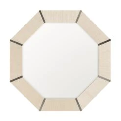 Montreal Mirror In Henry Grasscloth - Chrome