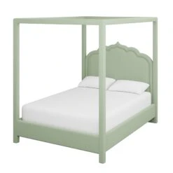 Custom Novi Canopy Bed -Furniture & Decoration Shop NoviCanopyBedinNikkiJadeChenille.02