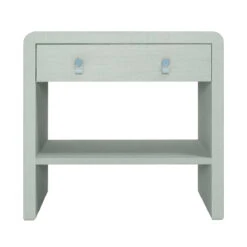 Old Flame Bedside Chest -Furniture & Decoration Shop OldFlameBedsideChest BlueLeatherHardware.01