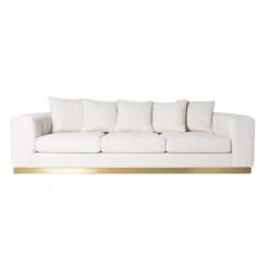 One Night Stand Channeled Sofa - Ivory Linen