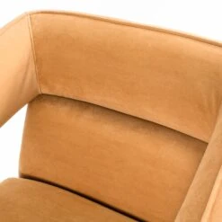 Palmer Swivel Chair In Camel Velvet -Furniture & Decoration Shop PalmerSwivelChairInCamelVelvet.04